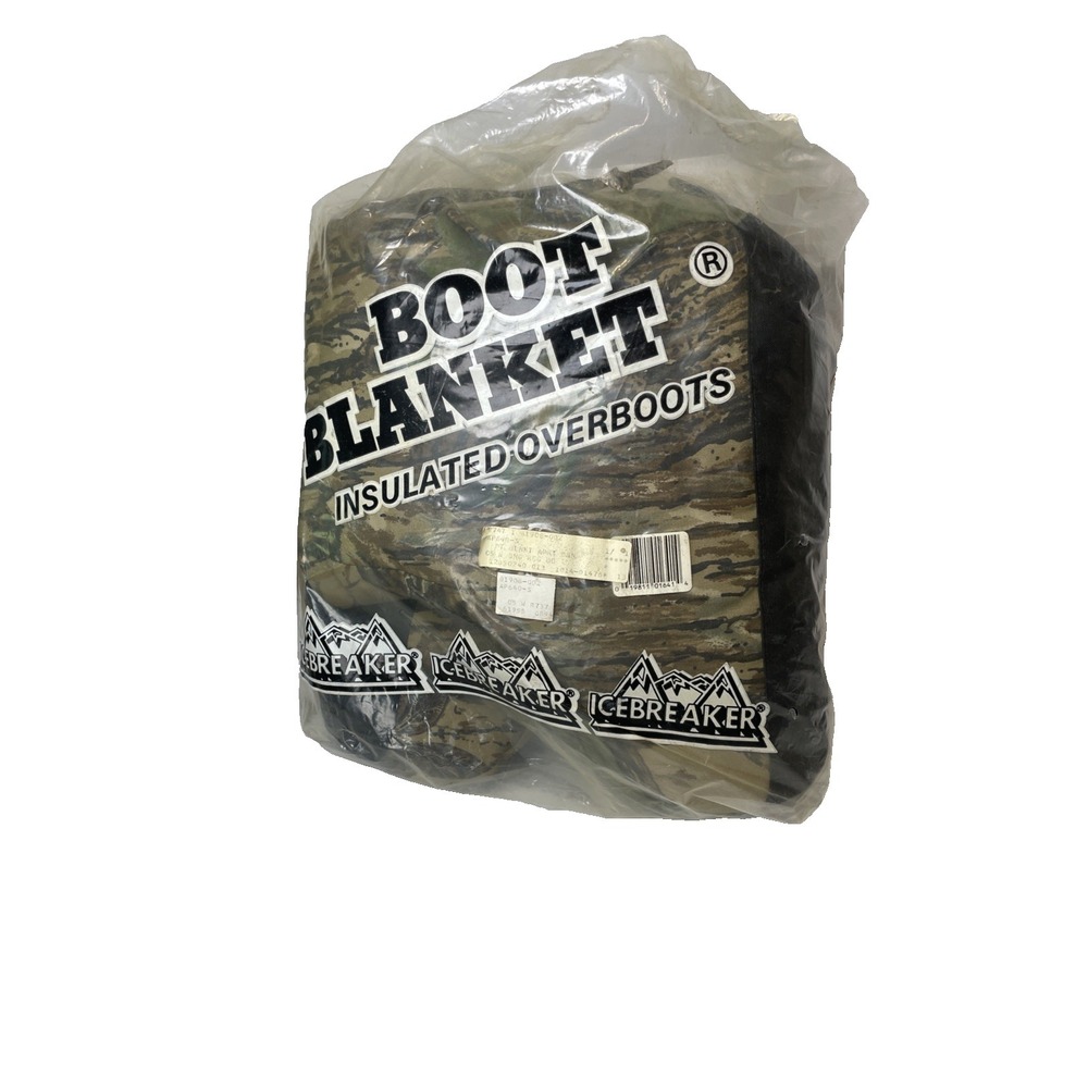 Vintage Icebreaker Camo Boot Covers Blanket Insulated Realtree Hunting Mens S